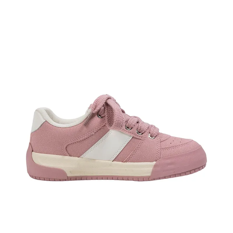 MINGKUANG Street Style Color Block Slip Resistant, Abrasion Resistant, Lightweight Low Top Skateboard Shoes Women's-1