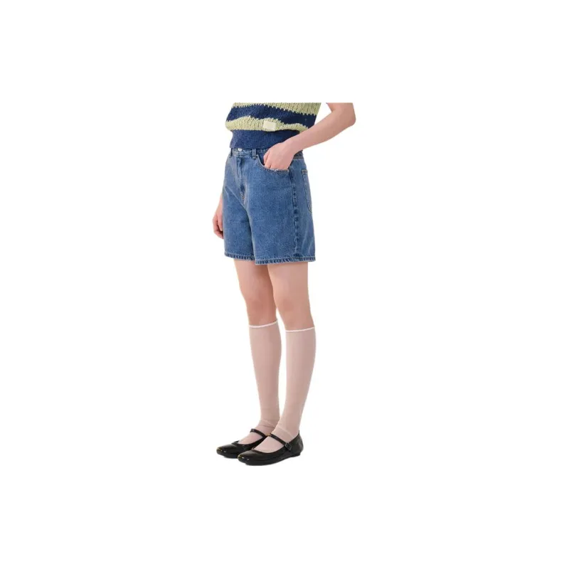 COVERNAT SS24 Denim Shorts Women's Blue-4