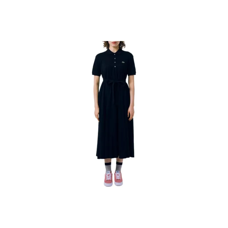 LACOSTE Short-Sleeved Dresses Women's Black-2