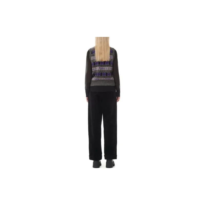 GANNI Casual Pants Women's Black-2