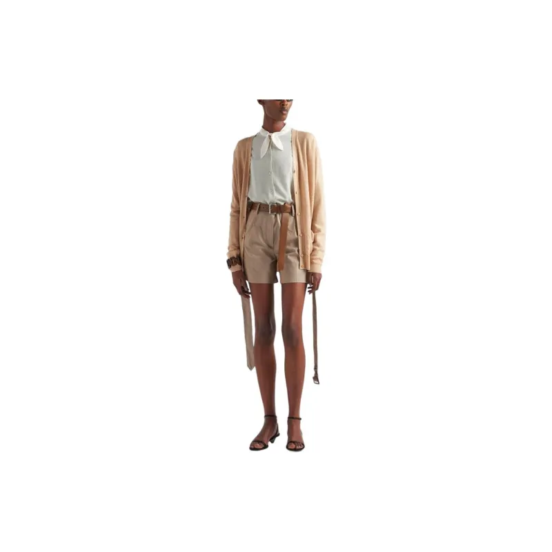 PRADA Triangle Logo V Neck Cardigan-1