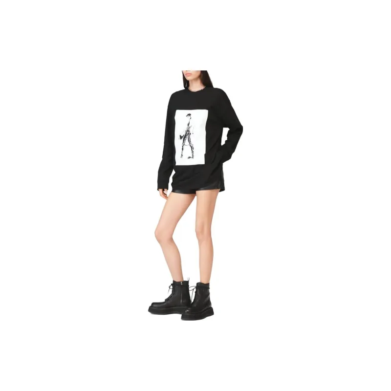 ZARA X STEVEN MEISEL Co-brand T-Shirts Women's Black-3