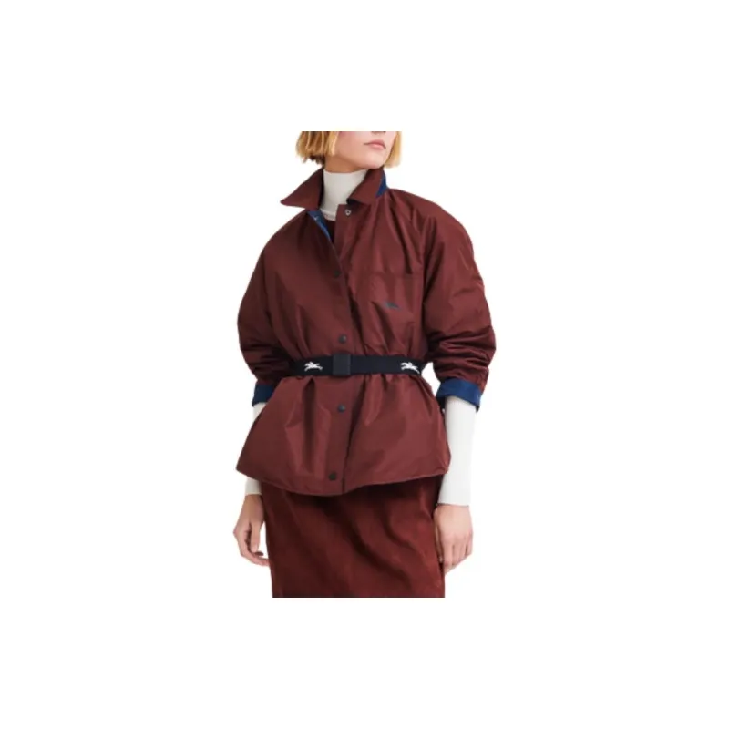 LONGCHAMP Jackets Coats Women's Burgundy-2