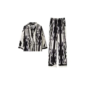 Meonsill Pajama Set Men's Apricot/Blue Purple