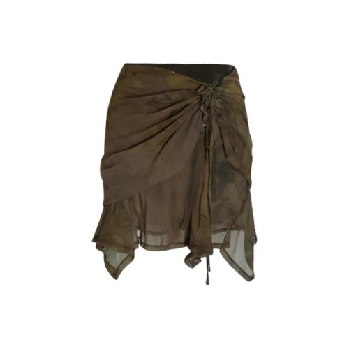 Little pull Casual Short Skirts Women's Coffee