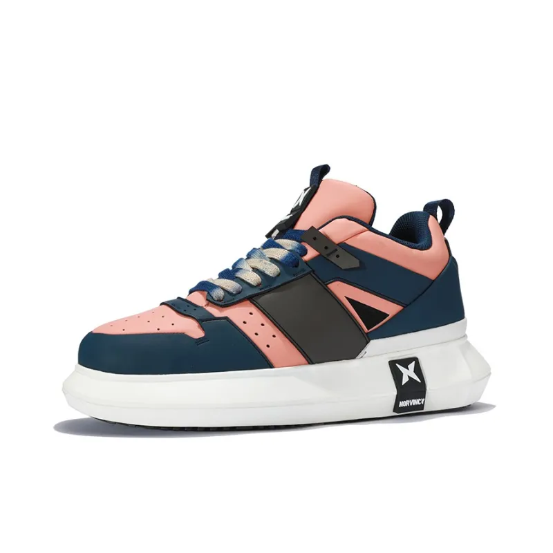 NORVINCY Low Top Skateboard Shoes Unisex Deep Blue Pink-4