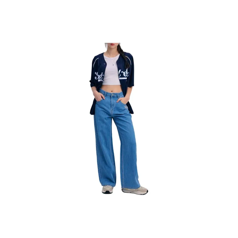 MLB New York Yankees SS24 Jeans Women's Light Blue-2