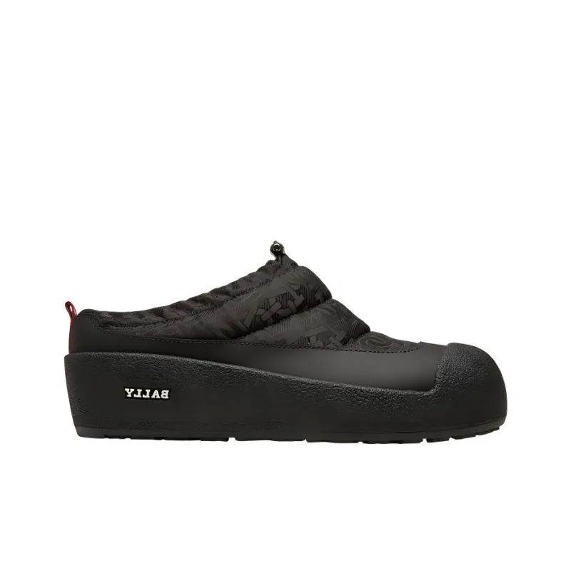 BALLY Rubber Sole Quiet Wrap toe Slippers Women's Black-1