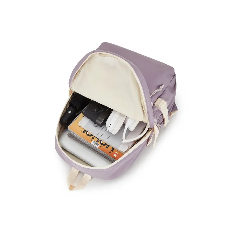 JEANSWEST Fabric Backpack Regular Unisex Red White/Purple-17