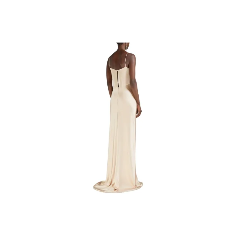 MaxMara Envers Satin Slip Dress Slip Dresses Women's Ivory-2