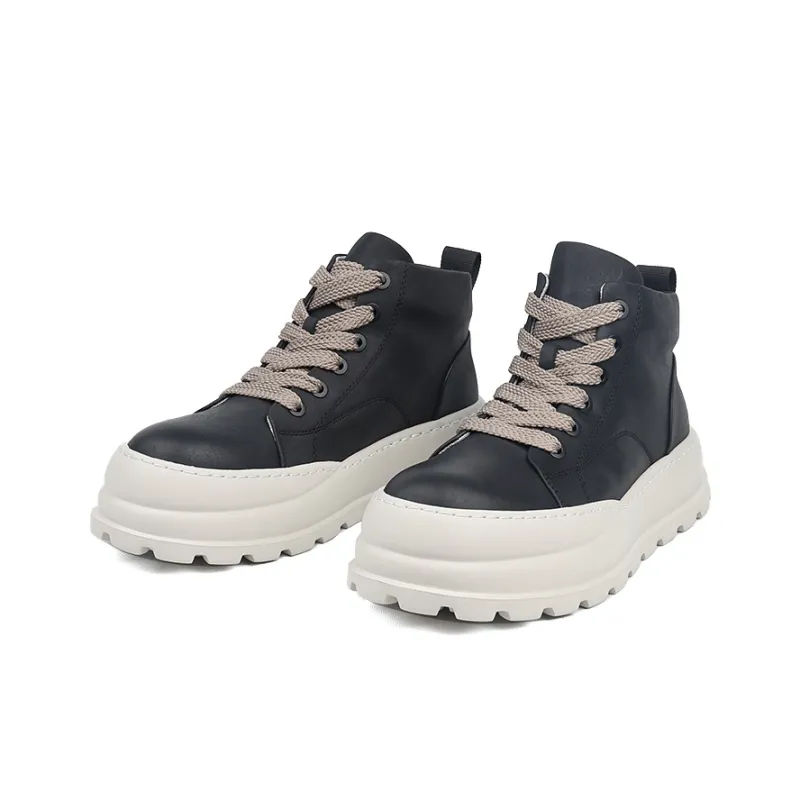 Tide Attack High Top Casual Shoes Men's Black-4