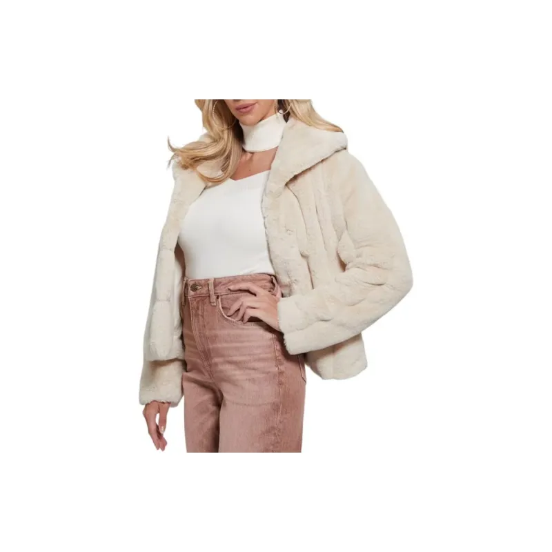GUESS Jackets & Coats Women's Ecru-3