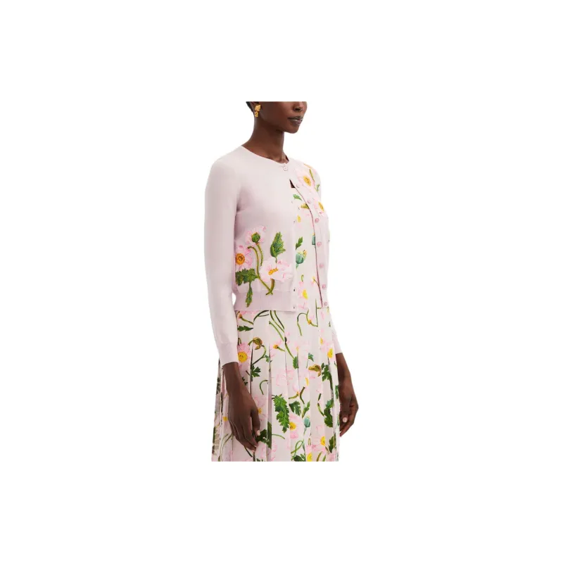 Oscar De La Renta Floral embellished Cardigan-4