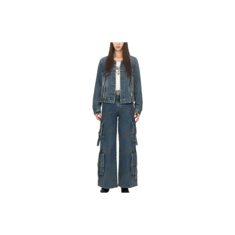 GUESS Jackets Coats Women's Blue-1