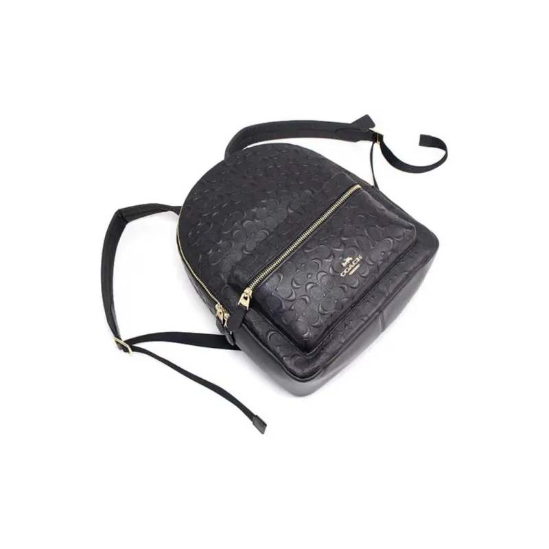 COACH Charlie Leather Backpack Medium Size Women's Black-3