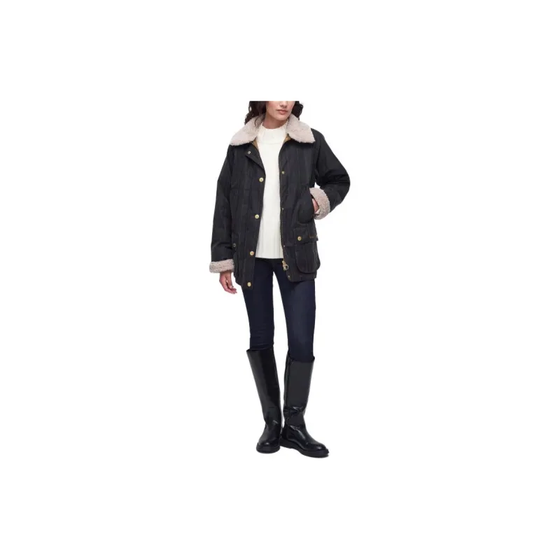 BARBOUR Swainby Waxed Jacket Jackets Coats Women's Black-1