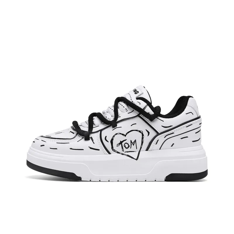TALKING TOM Slip-Resistant Cushioning Wear-Resistant Low-Top Skateboard Shoes Unisex-1