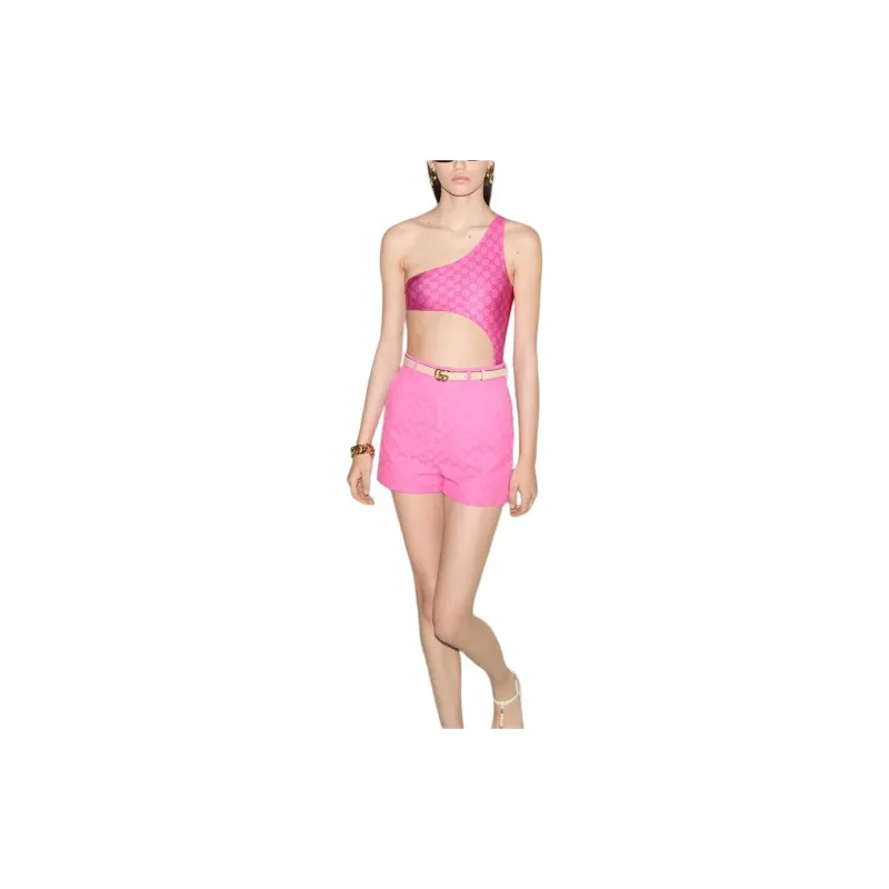 GUCCI Gg Stretch Jersey Swimsuit Pink-2