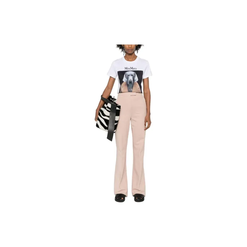 MaxMara Graphic Printed Crewneck T Shirt-3