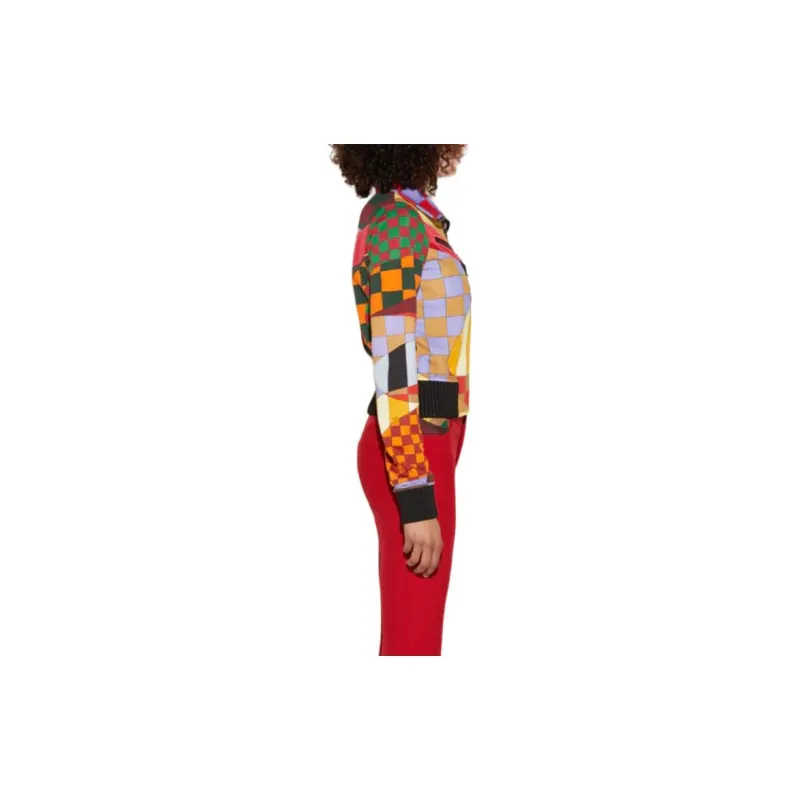 EMILIO PUCCI Giardino print Panelled Bomber Jacket-3