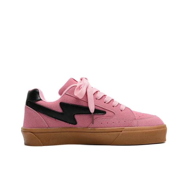 OAOQ Low Top Skateboard Shoes Unisex Pastel Pink-5