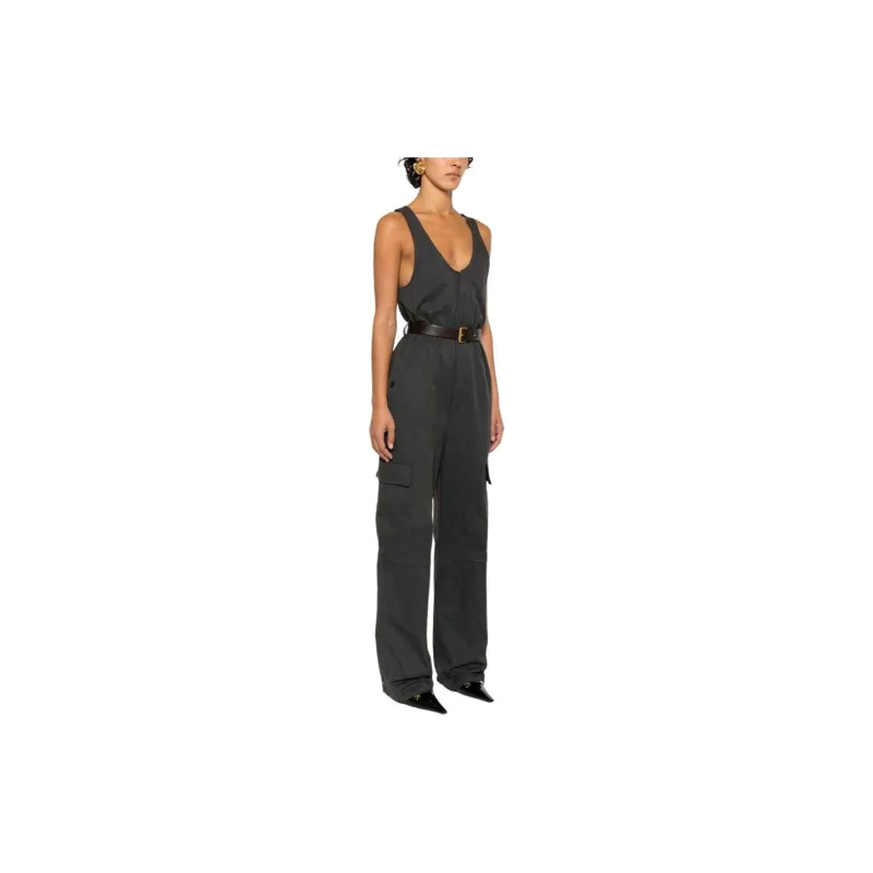 SAINT LAURENT Jumpsuit Women's Dark Gray-4