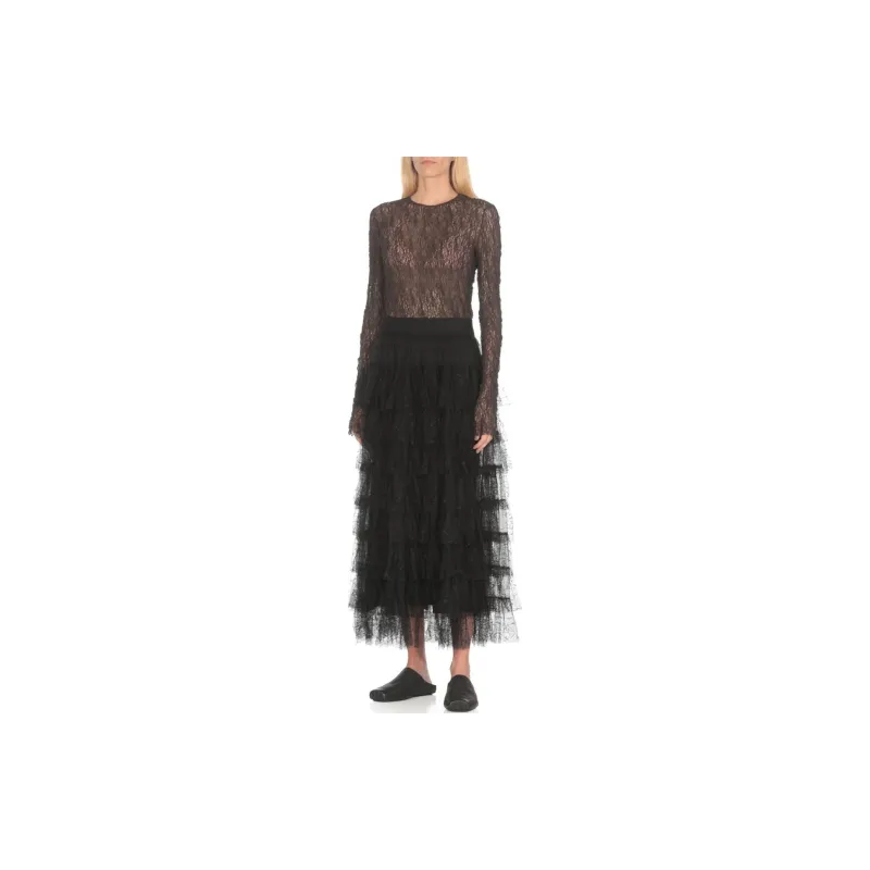 UMA WANG Ruffled Lace Skirt-1