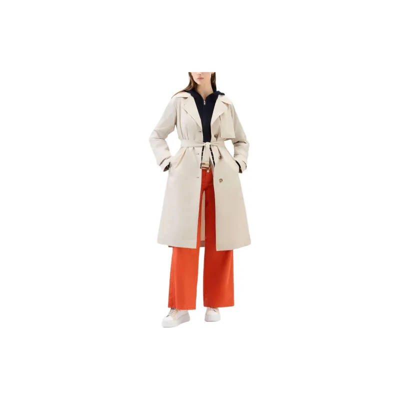 WOOLRICH Single breasted Belted Trench Coat-3