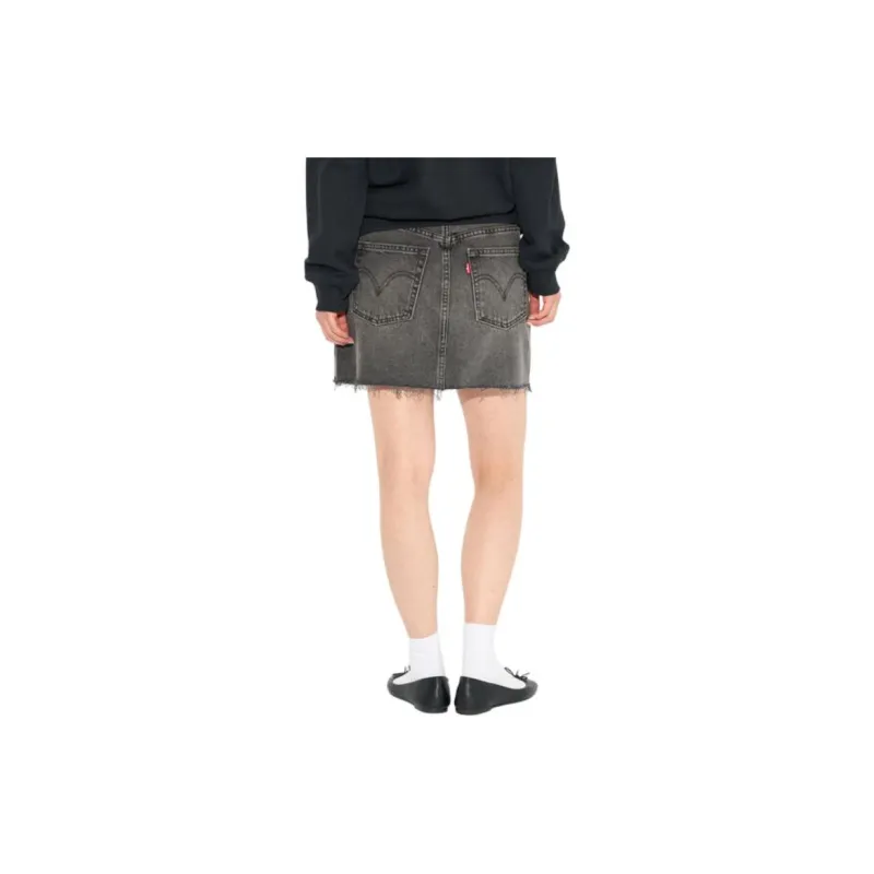 Levi's Denim Short Skirts Women's Black-3