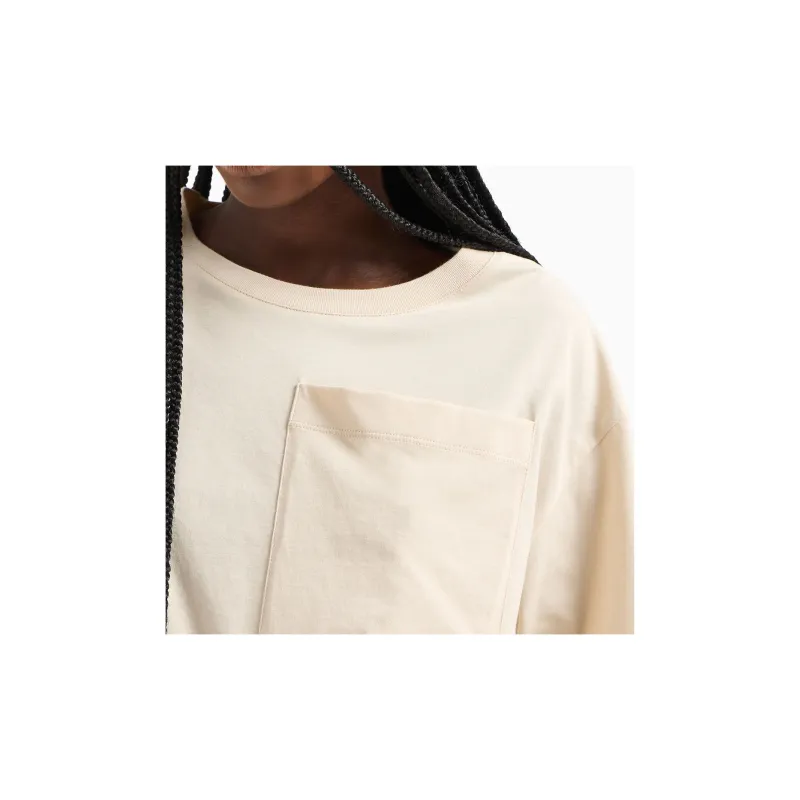 ARMANI EXCHANGE SS24 T Shirt Women's Apricot-5