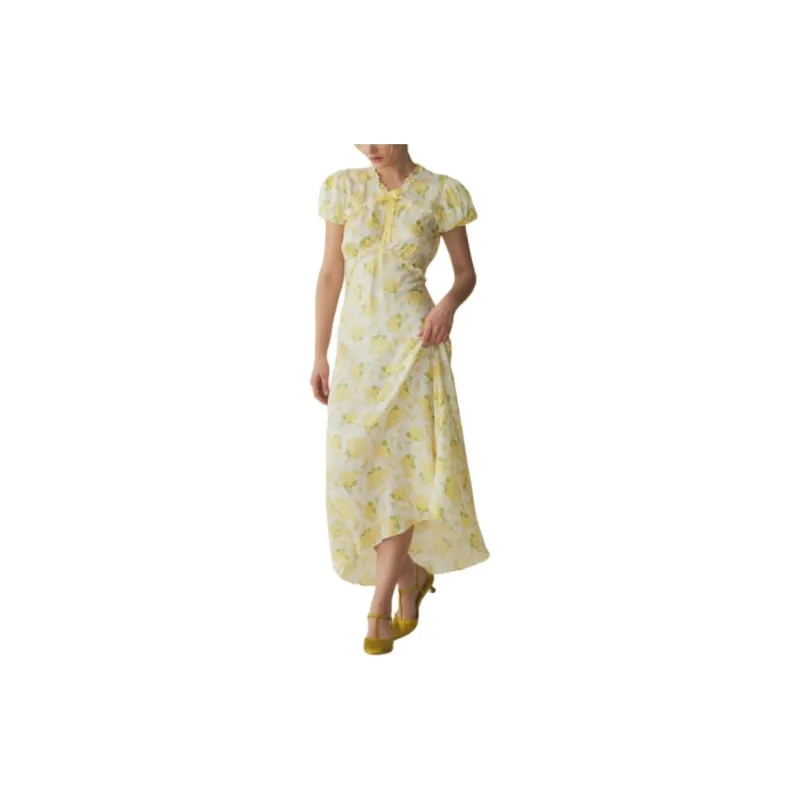 DOEN ORIANNA DRESS Short-Sleeved Dresses Women's Lemon-1