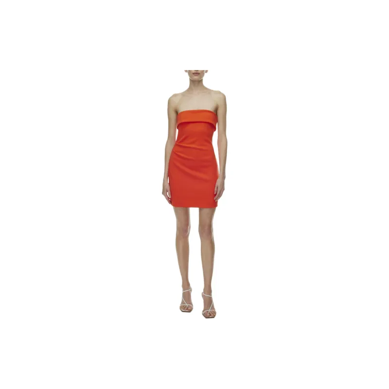 ARITZIA Babaton Eyecatcher Mini Dress Sleeveless Dress Women's Hot Cheeky Red/Hot Blush Red Lips-4