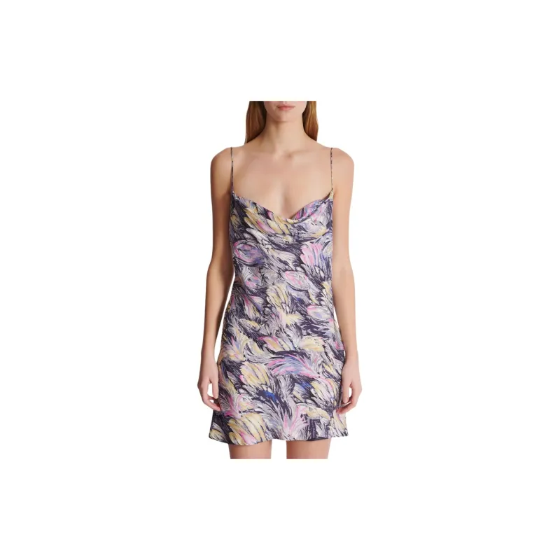 BALMAIN Floral Printed Strapped Mini Dress-4