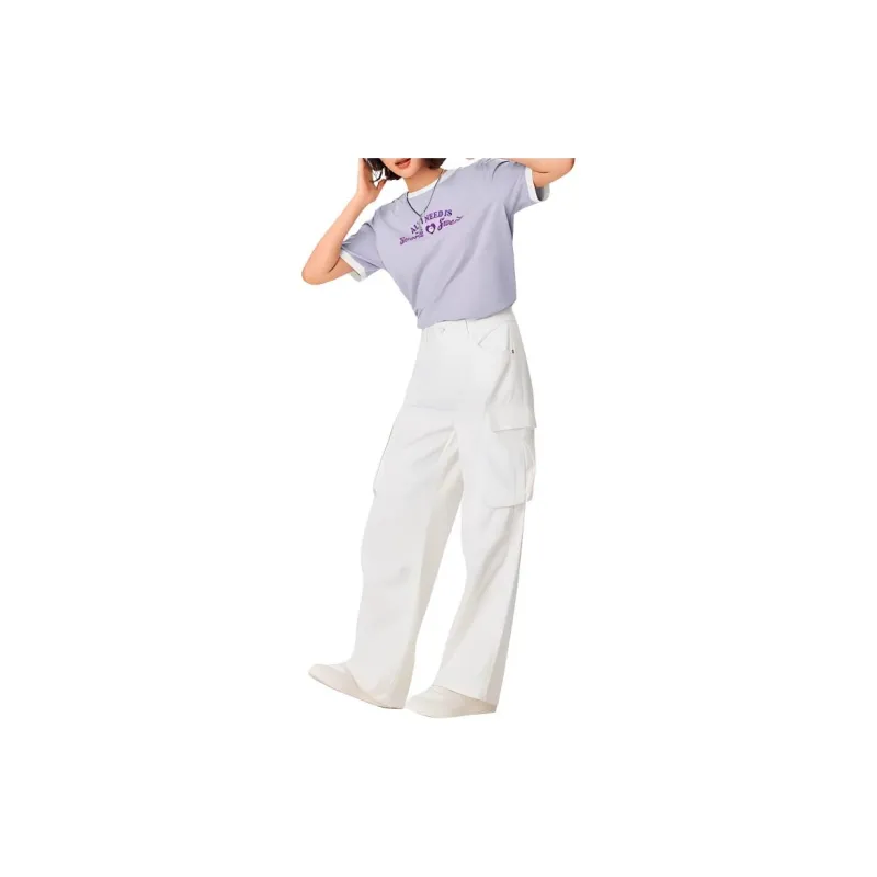 LiNing Sports Life Collection T Shirt Women's Sea Salt Purple-4