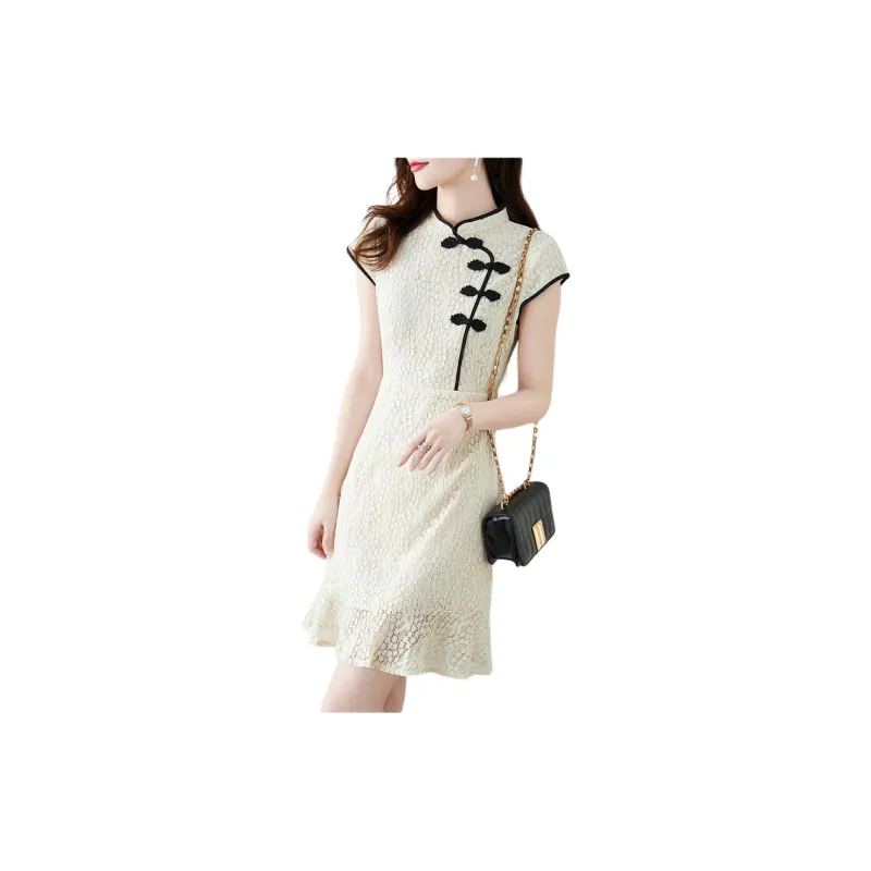 Still Quiet Short Sleeved Dress Women's Pink-5