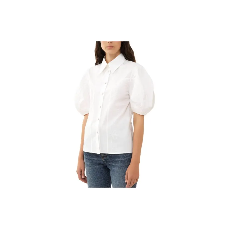 Chloé Embroidered Balloon Sleeved Shirt-3