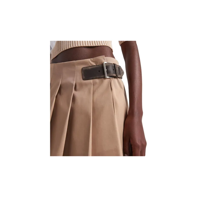 PRADA Buckled Pleated Miniskirt-3