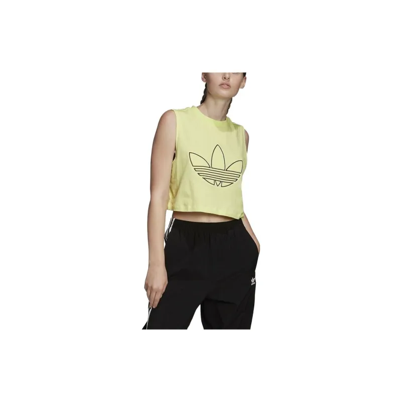 Adidas Tank Tops Women's Yellow-2