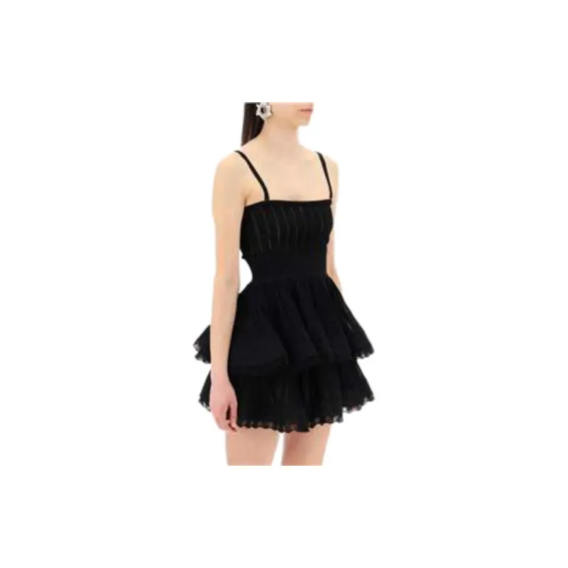Alaia Crinoline Ribbed Knit Sleeveless Top-2