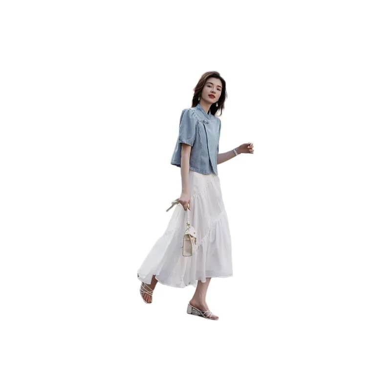 【dme】 Shirt Women's Light Denim Blue-2