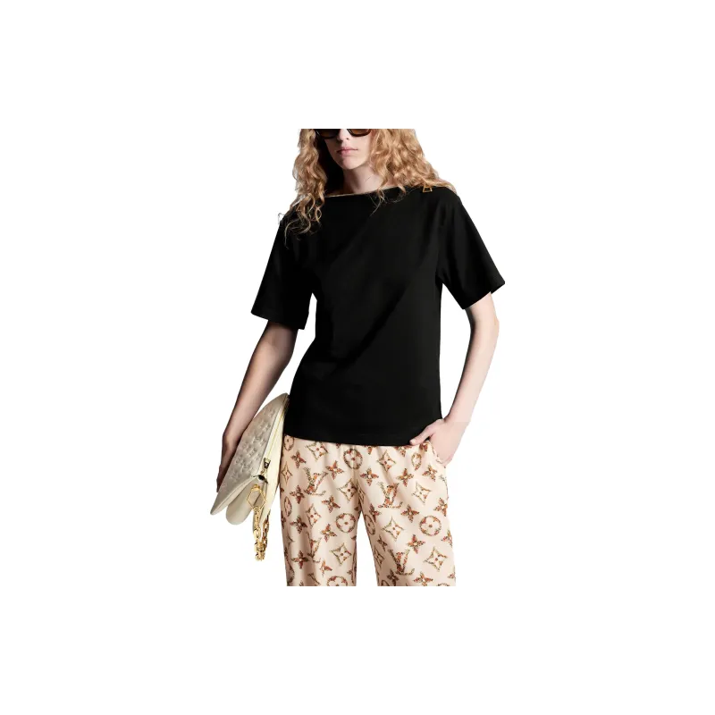 LOUIS VUITTON Zipper Neckline Bateau T-Shirt-1