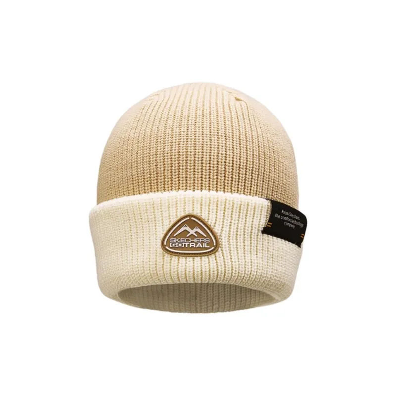 Skechers Acrylic Sheep Wool Wool Blend Beanies Unisex Cream White-1