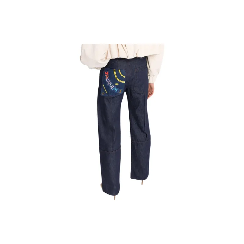 Jacquemus Le De Nimes Bordado 'Navy/Brown'-4