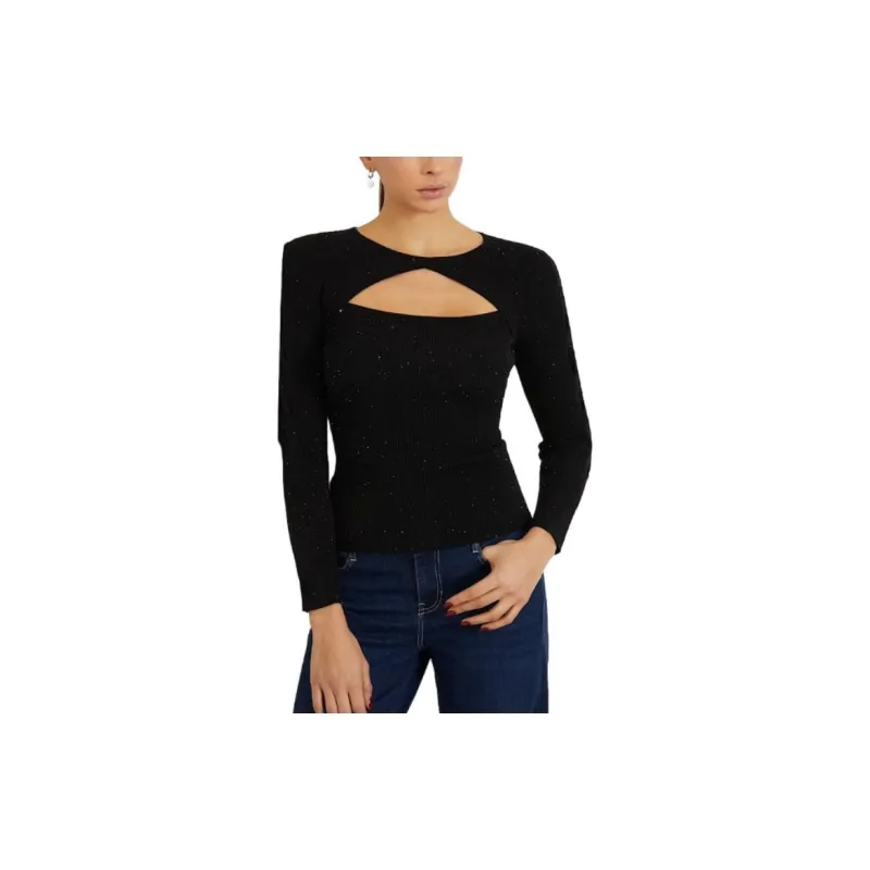 GUESS Laurel Micro Sequin Sweater Sweater Women's Black-1
