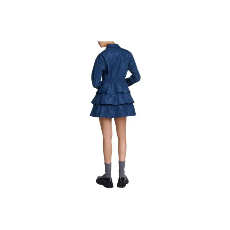 Maje Long Sleeved Dress Women's Dark Blue-2