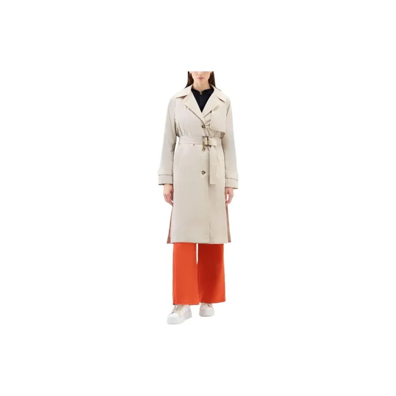 WOOLRICH Single breasted Belted Trench Coat-1