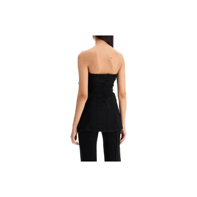 GANNI Stretch Strapless Top-2