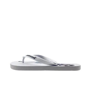 KANTANZHE EVA Totem Quiet Odor Resistant Abrasion Resistant Flip Flops Men's White