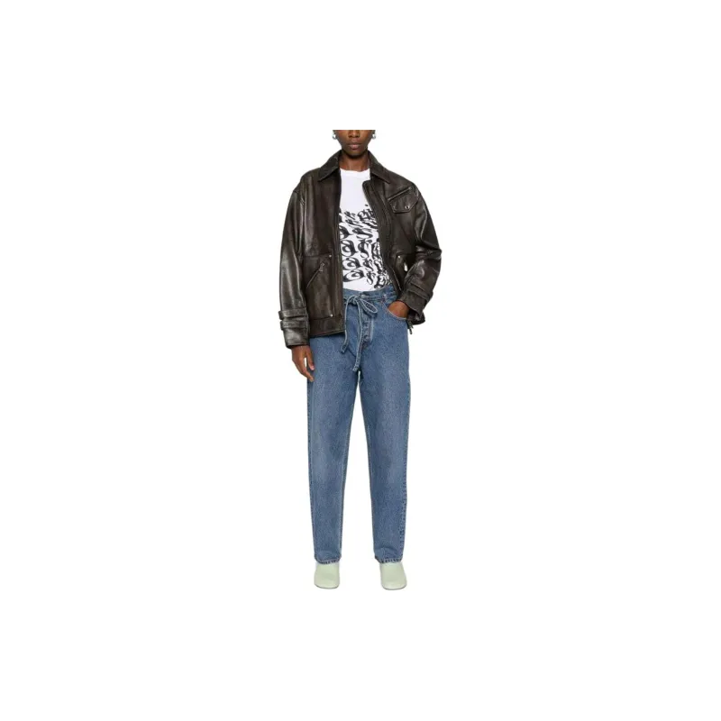 PINKO Zip up Leather Jacket-3