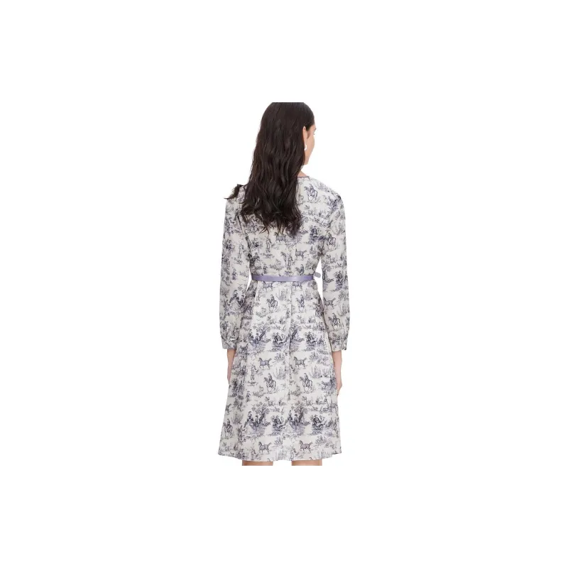 FINITY Long Sleeved Dresses Women's White Base Print-2